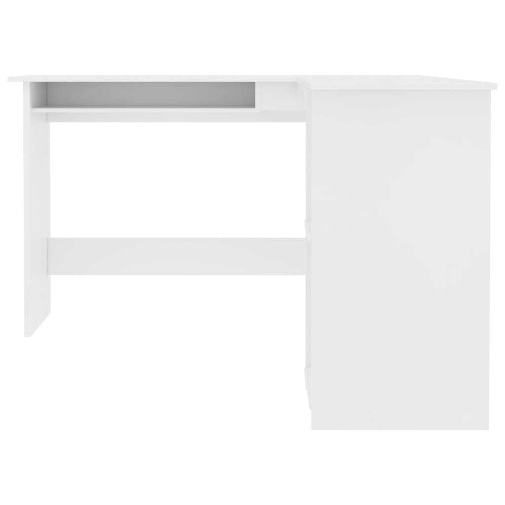 L-Shaped Corner Desk White 120x140x75 cm Chipboard